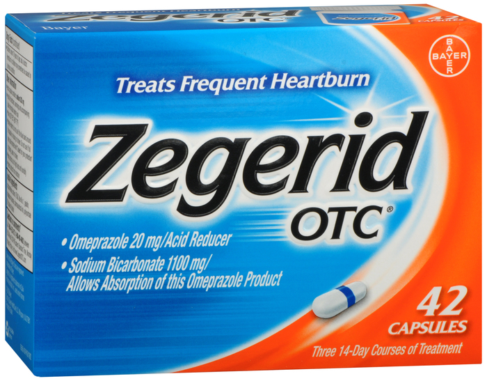 Zegerid OTC 20Mg-1.1G Cap 42 By Bayer Corp/Cons Health