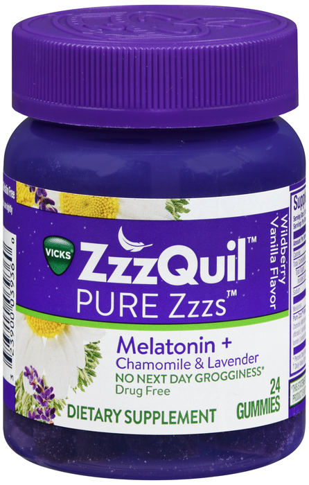 ZZZQUIL PURE ZZZ'S GUMMIES 24CT BY P & G
