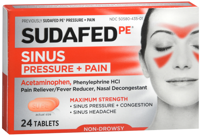 Sudafed Pe Pressure/Pain Caplet 24Ct Case of 24