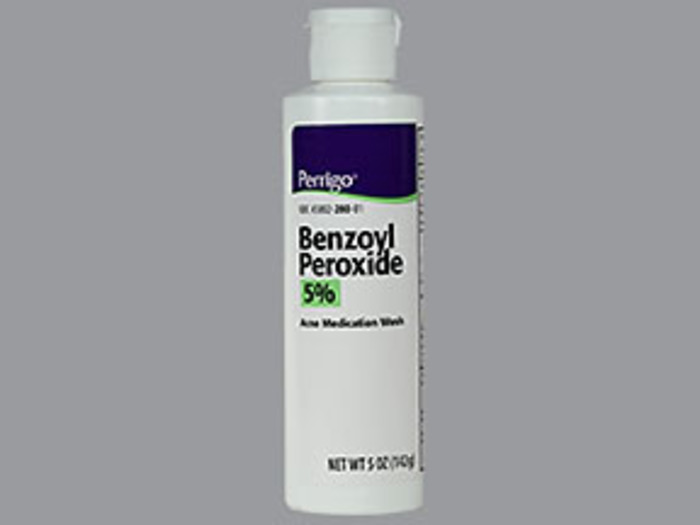 Pack of 12-Benzoyl Peroxide Ac Wash 5 % Liquid Wash 5% 5 oz By Perrigo Co USA 