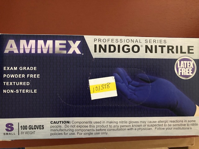 AMMEX Exam Indigo Nitrile 4ml Glove Small BOX OF 100