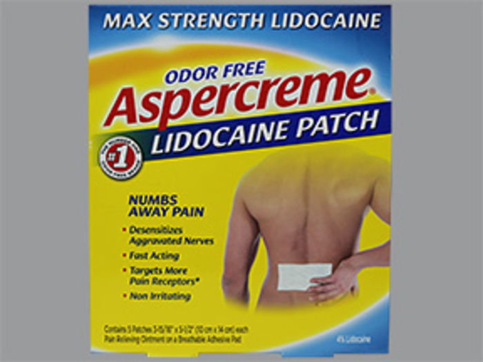 Aspercreme Lidocaine Patches 5 count by Chattem Case of 24