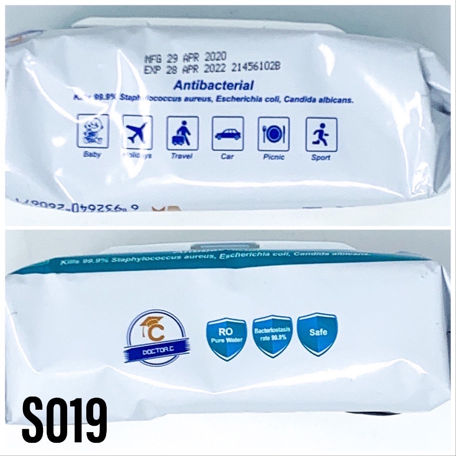 Image 1 of DoctorC 75% Ethyl Alcohol Antibacterial Disinfecting Clean Wipes, 99.99% Sterili