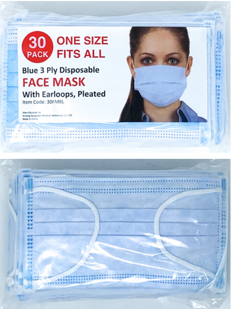 '.Face Mask, Pleated, Disposable.'