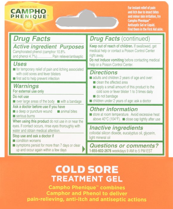 Campho Phenique Cold Sore Gel 0 23 Oz Case Of 12 By Foundation Consumer