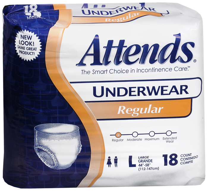 Attends CARE UNDERWEAR LARGE 4X18 CT