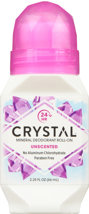 Crystal Deodorant Roll On Unscented 2.25 oz 