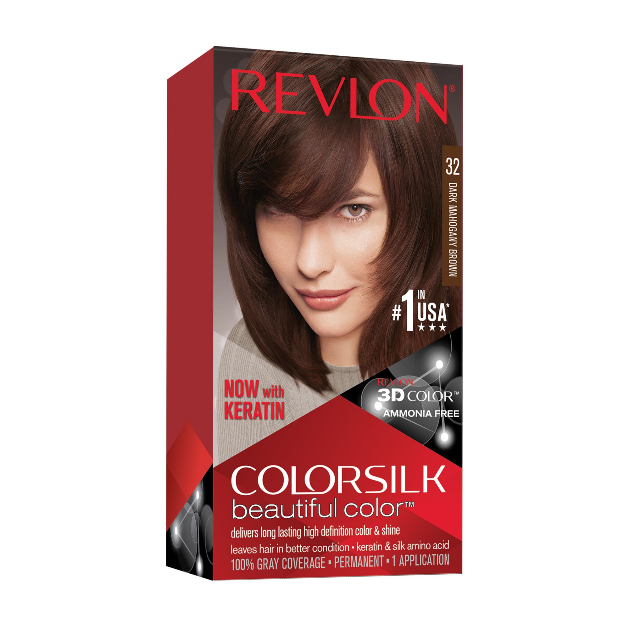 Case of 12-Colorsilk 32 Dark Mahogany Brown By Revlon