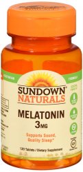 Case of 12-Melatonin 3mg Bonus Tablet 120 Count Sundown