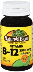 Case of 12-N/B Vit B-12 2500 mcg Tab 100 By National Vitamin Co