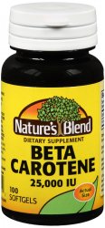 Case of 12-Natures Blend Beta Carotene 25000 IU Soft Gel Cap 100C