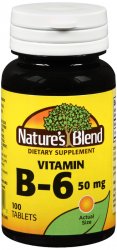 Case of 12-N/B Vit B-6 50 mg Tab 100 By National Vitamin Co