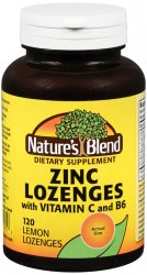 Case of 12-Natures Blend Zinc Lozenge With Vitamin C 120 Count Nat
