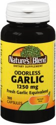 Case of 12-Garlic 1250mg Cap Odorless 100 Count Nature's Blend