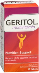 Case of 12-Geritol Multivitamin Nutrition Support Tablets 40ct