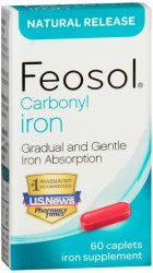 Case of 12-Feosol Carbonyl Iron Caplet 60Ct