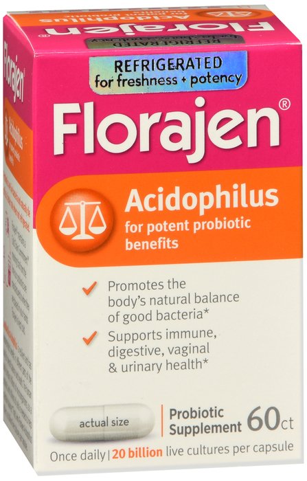 Pack of 12-Florajen Acidophilus Capsule 60 By Emerson Healthcare USA 