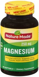 Case of 12-Magnesium 250mg Softgel 90 Count Nature Made