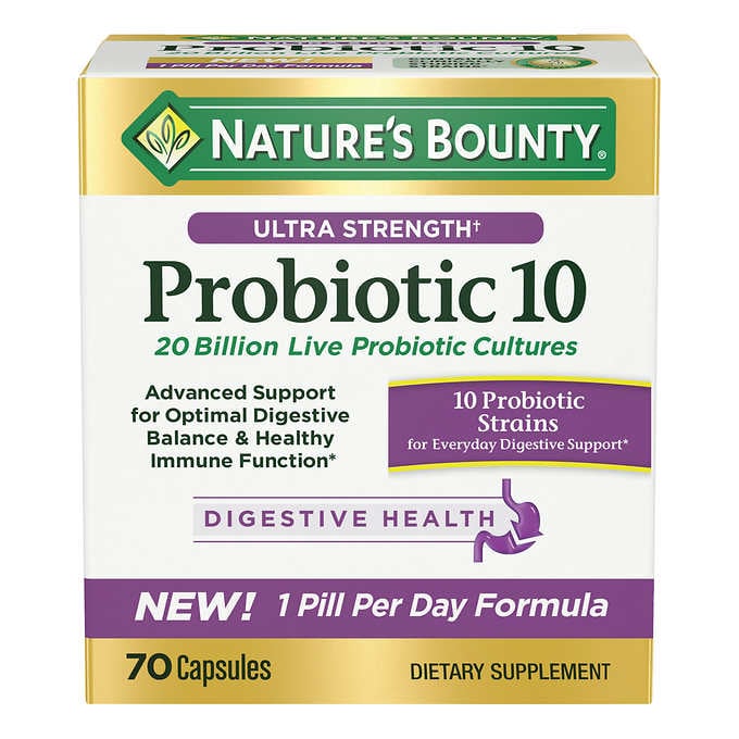 Pack of 12-Probiotic 10 Adv Capsule 70 Count by Natures Bounty