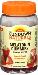 Case of 12-Melatonin 5mg Gummy 60 Count Sundown