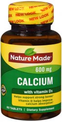 Pack of 12-Nature Made Calcium +D 600 Mg-400 Tab 60 By Pharmavite