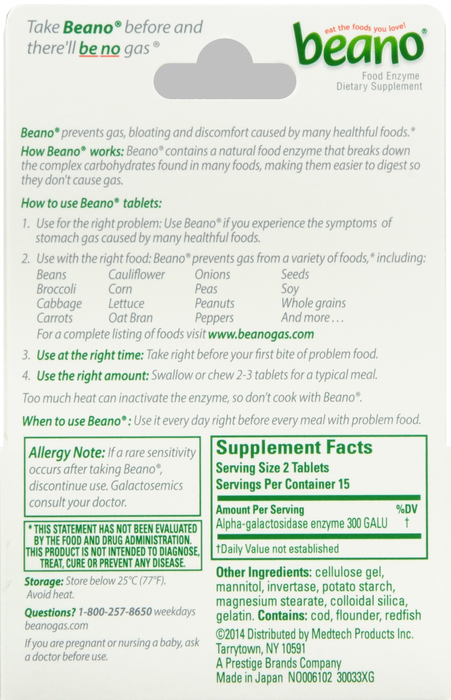 '.Beano Food Enzyme Tab.'