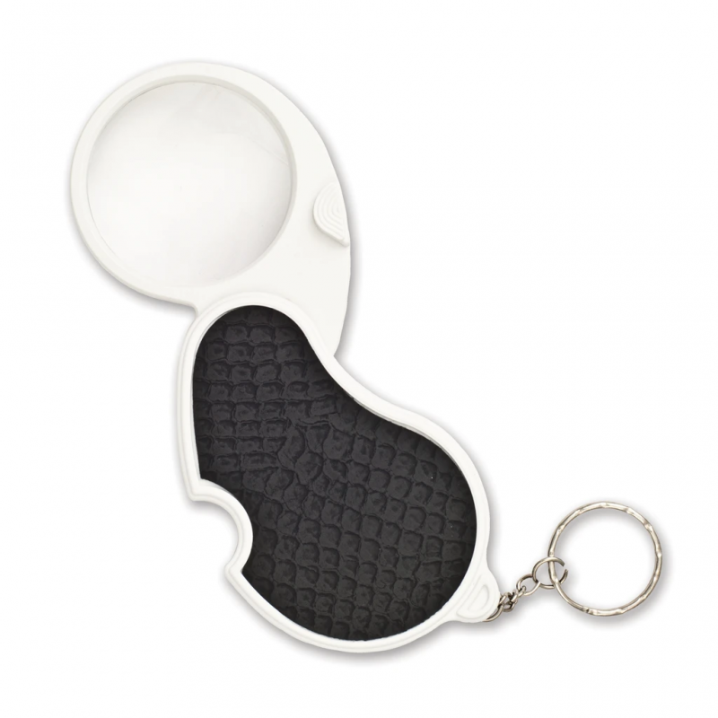 Box of 12Denco Magnifying Glasses Keychain Magnifiers w/led One E