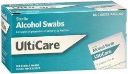 Pack of 12-Alcohol Swab 100 Count Ulticare