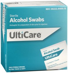 Case of 12-Alcohol Swab 200 Count Ulticare