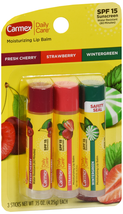 Carmex Carded Daily Care Assorted Flavor Blister Stick By Carma Labs USA 