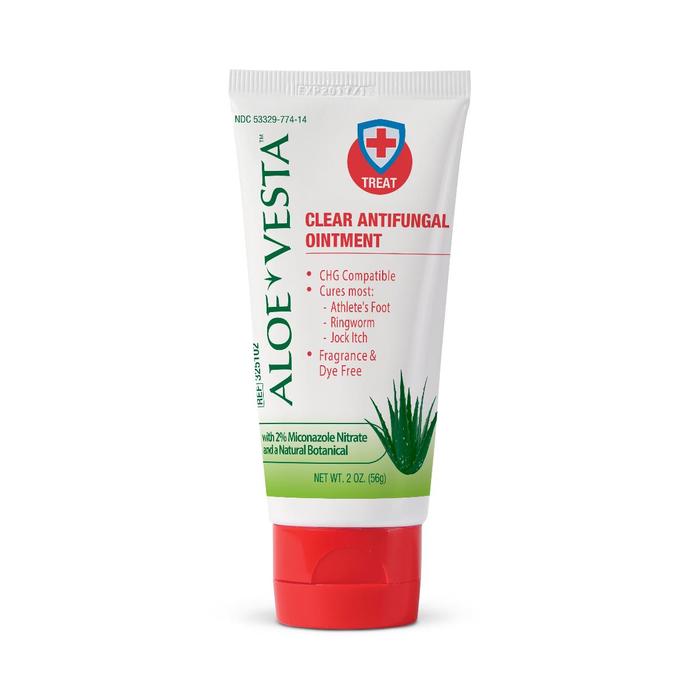 Case of 12-Aloe Vesta Clear  2% Strength Antifungal Ointment 2 oz by Medline 