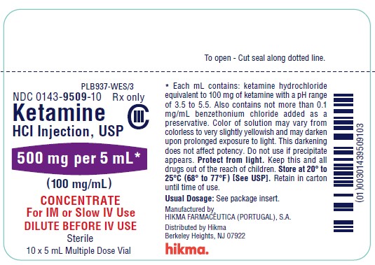 DEA- Cl3-Ketamine Hcl 500MG-5ML 10X5 ML Multi Dose Vial by Hikma Pharma USA 