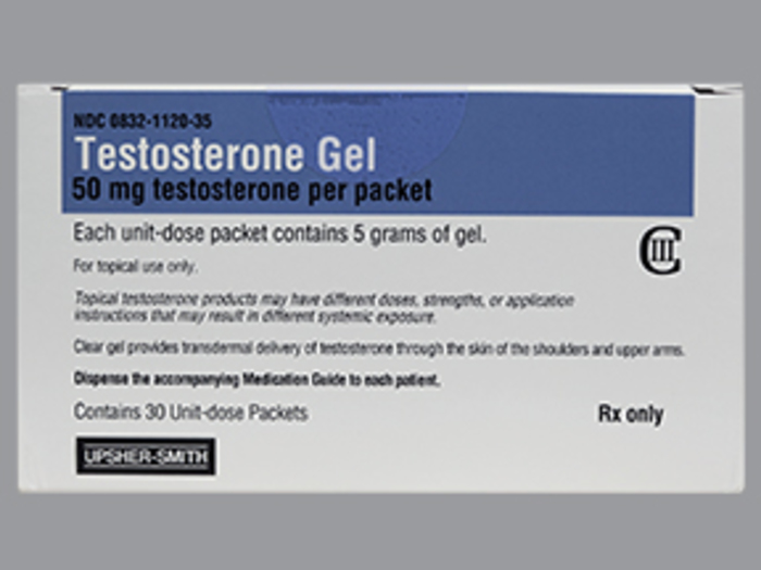 DEA- Cl3-Testosterone 1% Packets 30X5 GM Gel by Upsher-Smith Lab Pharma USA 