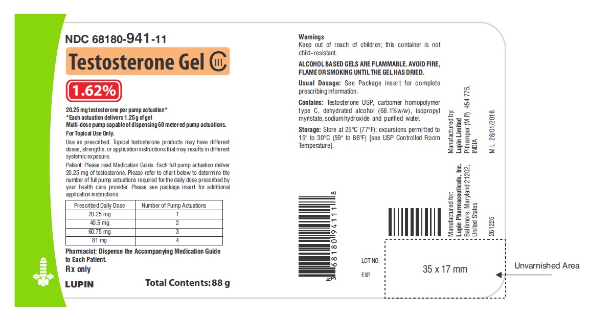 DEA- Cl3-Testosterone 1.62% 88 GM Gel by Lupin Pharma USA Generics