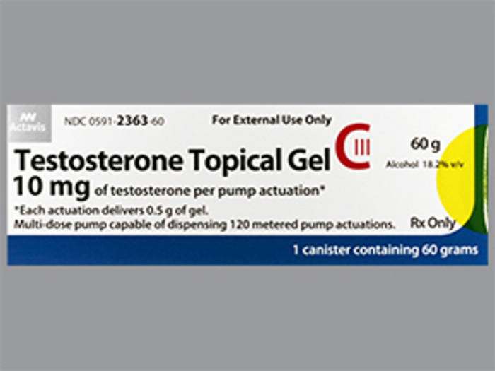DEA- Cl3-Testosterone 2% 60 GM Gel by Teva Pharma USA 