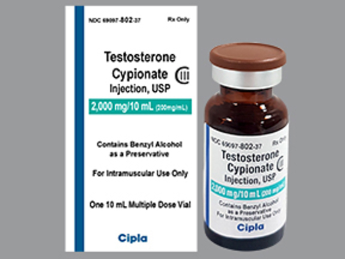 DEA- Cl3-Testosterone 2000MG 10 ML Multi Dose Vial by Cipla Pharma USA 