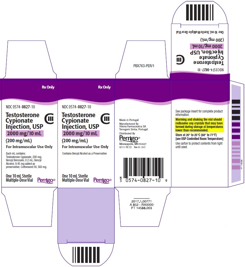 DEA- Cl3-Testosterone 200MG 1 ML Single Dose Vial by Perrigo Pharma USA 