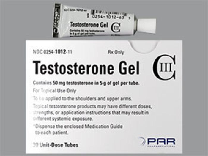 DEA- Cl3-Testosterone 50MG 30X5 GM Gel by Par Pharma USA 