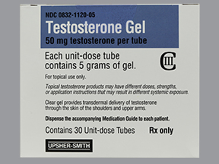 DEA- Cl3-Testosterone 50MGTUBE 30X5 GM Gel by Upsher-Smith Lab Pharma USA 
