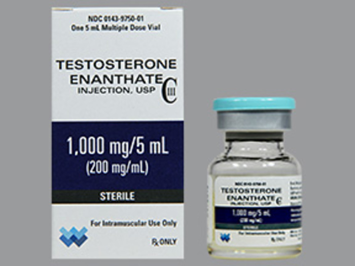 DEA- Cl3-Testosterone Enanthate 200MG/ML 5 ML Vial by Hikma Pharma USA 