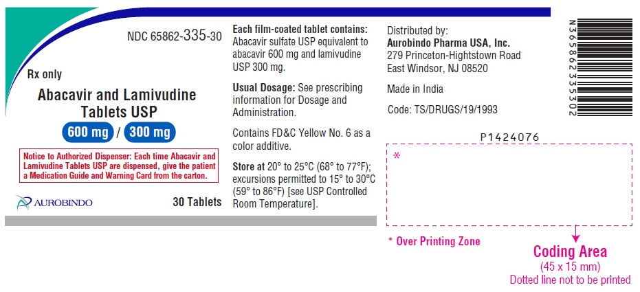 Rx Item-Abacavir-Lamivudine 600-300 MG 30 Tab by Aurobindo Pharma USA 