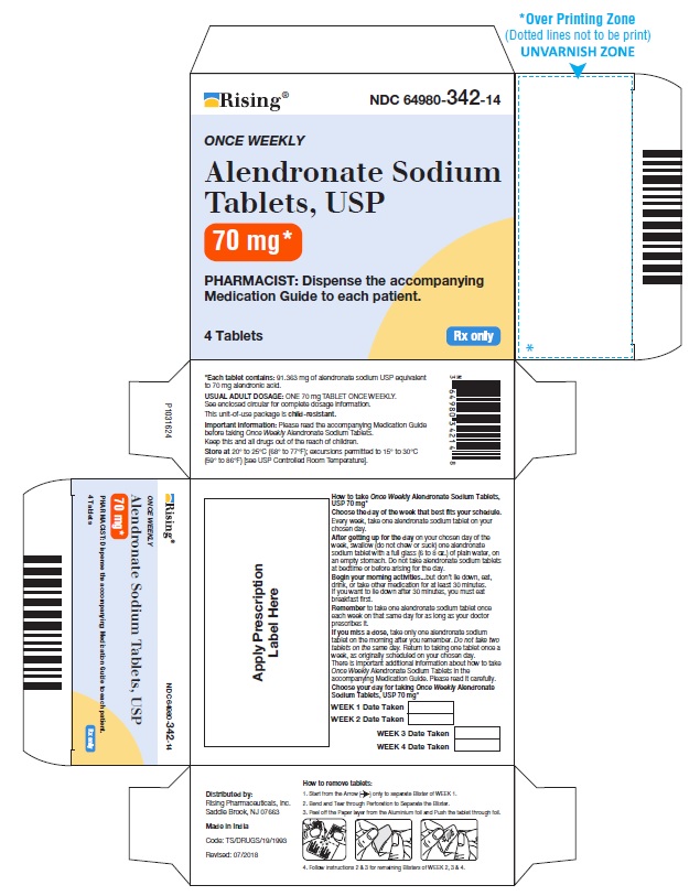 Rx Item-Alendronate Sodium 70MG 4 Tab by Rising Pharma Gen Fosamax