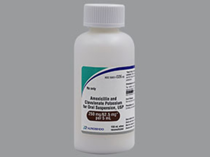 Rx Item-Amoxicillin-Clavulanate Potassium 250-62.5MG 150 Ml Gen Augmentin Sus