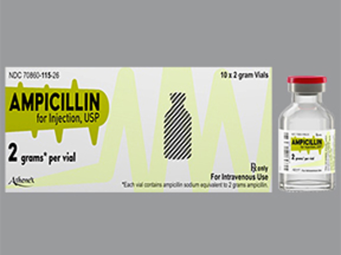 Rx Item-Ampicillin Sodium 2GM 10 Vial by Athenex Pharma USA 