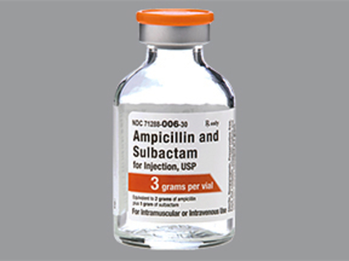 Rx Item-Ampicillin-Sulbactam Gen Unasyn 3GM 10X30 ML Vial by Meitheal Pharma