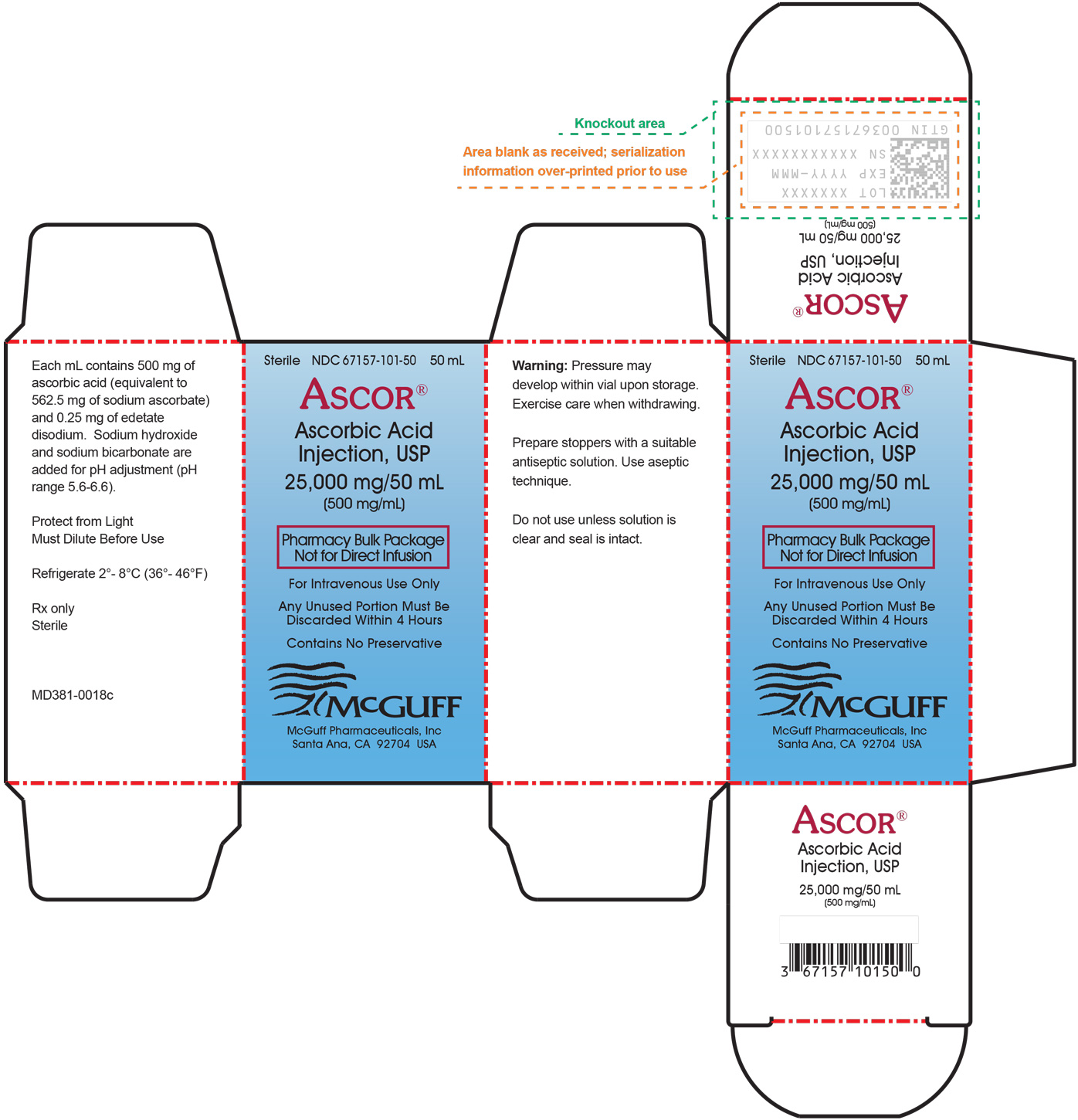 '.Ascor 25MUMG 50 ML Inj -KEEP R.'