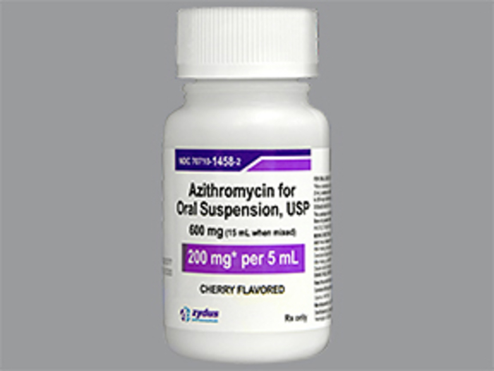 Rx Item-Azithromycin 200MG/5ML 15 ML Sus by Zydus Pharma USA Gen Zithromax
