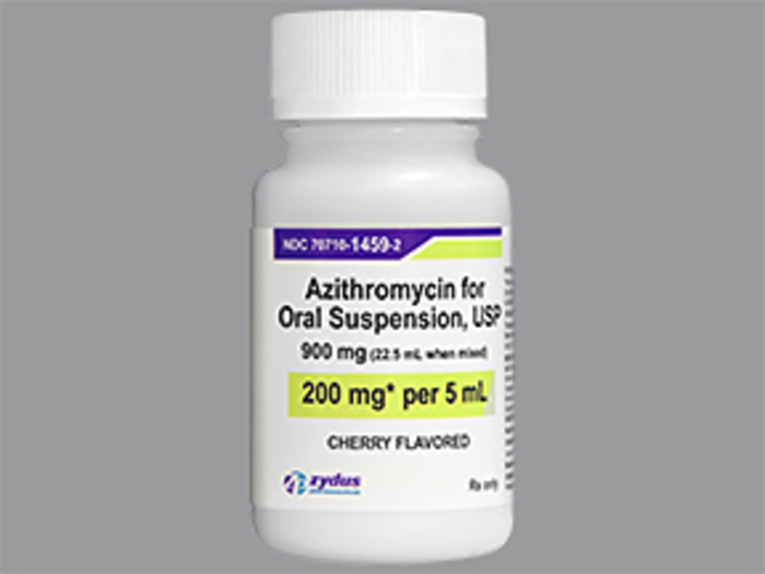 Rx Item-Azithromycin 200MG-5ML 22.5 ML Sus by Zydus Pharma USA Gen Zithromax 