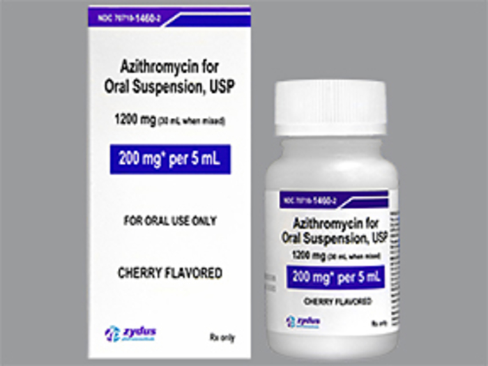 Rx Item-Azithromycin 200MG-5ML 30 ML Sus by Zydus Pharma USA Gen Zithromax