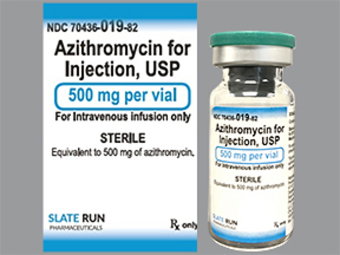 Rx Item-Azithromycin 500MG 10 Vial by Slate Run Pharma USA Gen Zithromax